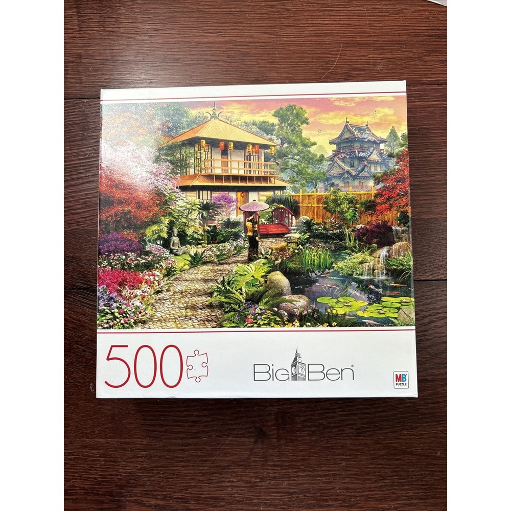 Big Ben Jigsaw Puzzle 500 Pieces Japan Garden Cardinal Flowers Trees‎